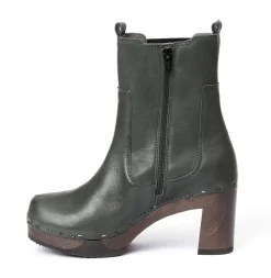 Laurentia Washed Nappa Olive<SOFTCLIX Hot