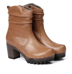 O-Bootie Washed Nappa Camel<SOFTCLIX Sale
