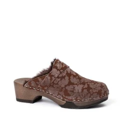 Taira Brocade/Lambskin Brown (Dark)<SOFTCLIX Flash Sale