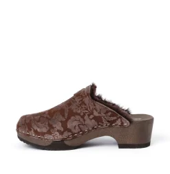 Taira Brocade/Lambskin Brown (Dark)<SOFTCLIX Flash Sale
